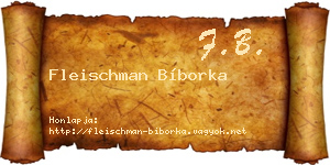 Fleischman Bíborka névjegykártya